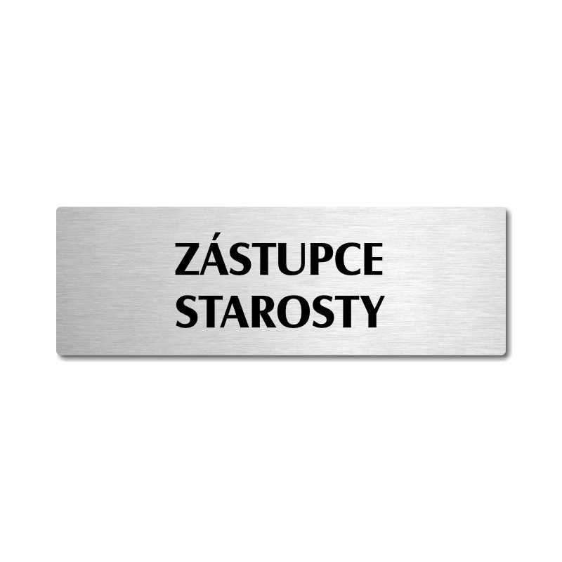 Zástupce starosty, stříbrná popiska na dveře